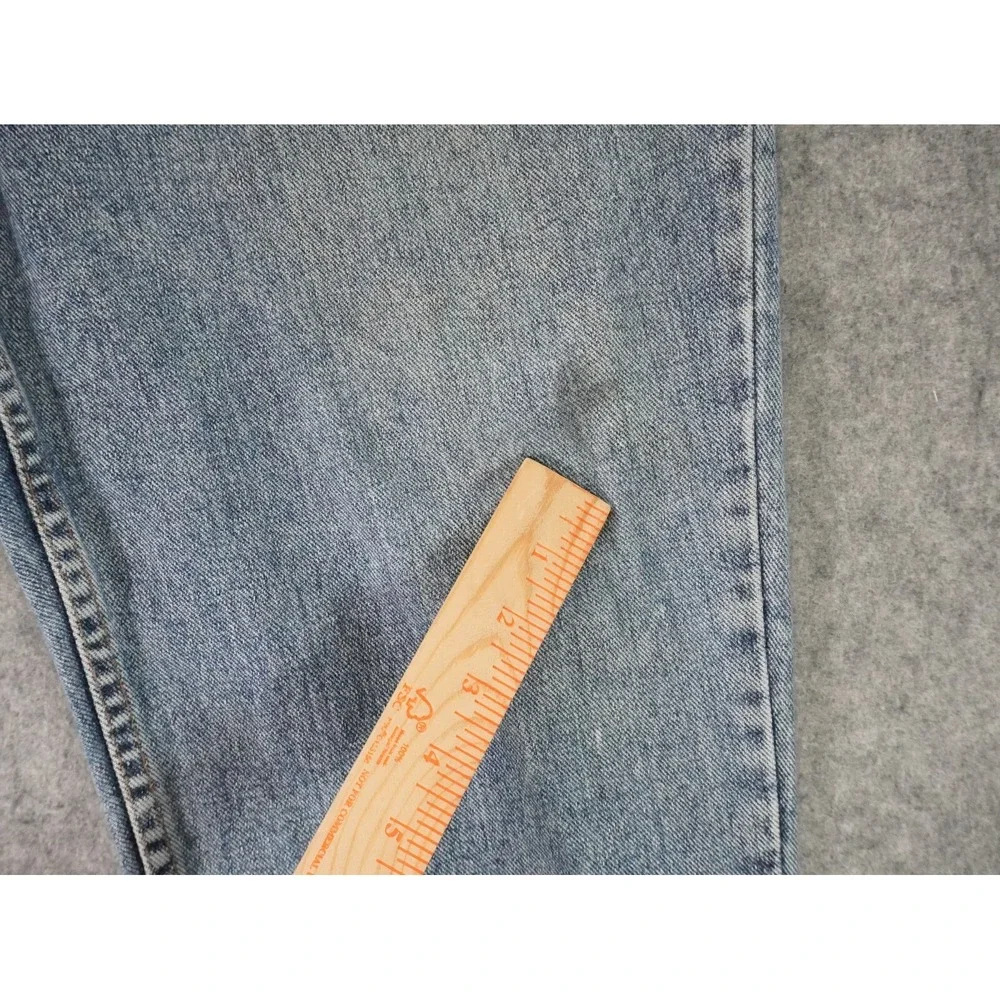 Vintage‎ Levis 545 Jeans Mens 38x34 (36x32.5) Blue Denim Loose Stained Brown Tab
